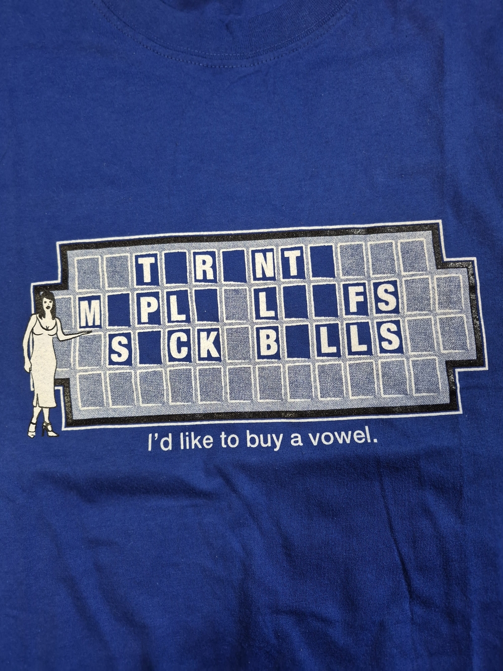 Novelty 'I'd Like to Buy a Vowel' Toronto Maple Leafs Rival Tee!!